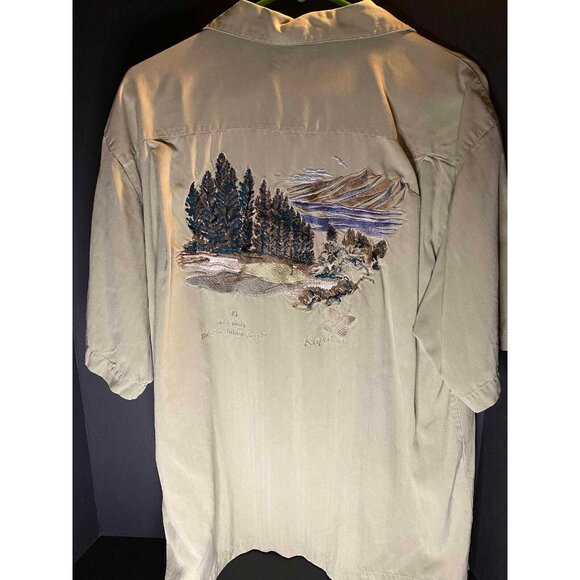Kahala Mens L Kapalua 473 Yards Plantation Golf Course Embroidered Hawaii Shirt - Picture 2 of 6